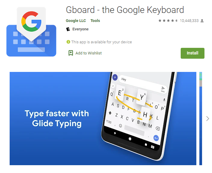 Gborad - the google keyboard