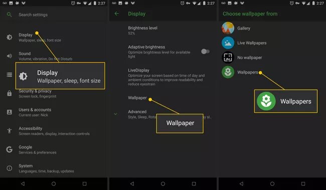 Steps to put a photo on the home screen of android