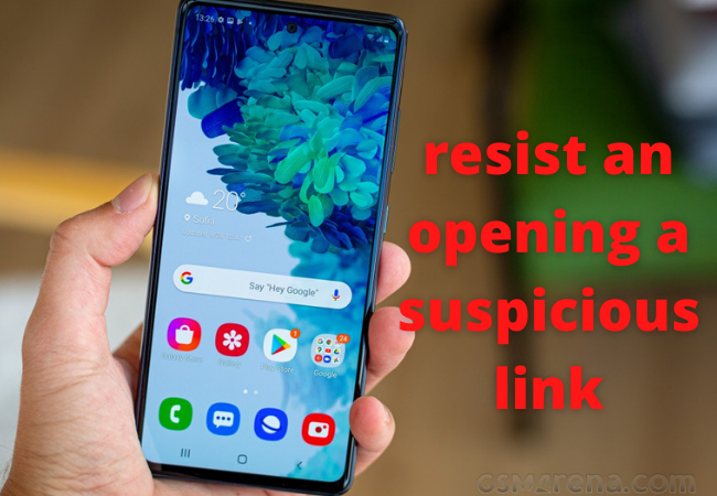 resist an opening a suspicious link